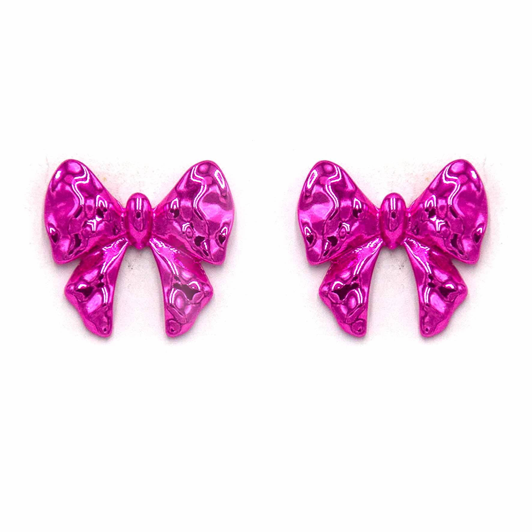 Palestro Milano Orecchini Fucsia Fiocchetti cromati