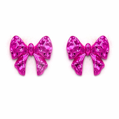 Palestro Milano Orecchini Fucsia Fiocchetti cromati