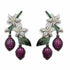 Palestro Milano Orecchini Fucsia Fiorellini & Limoni di pavè