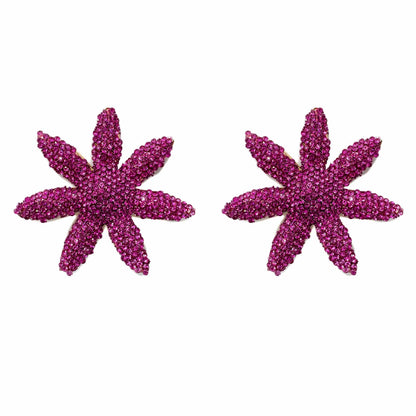 Palestro Milano Orecchini Fucsia Fiori di zirconi