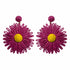 Palestro Milano Orecchini Fucsia Girasoli colorati in rafia - big edition