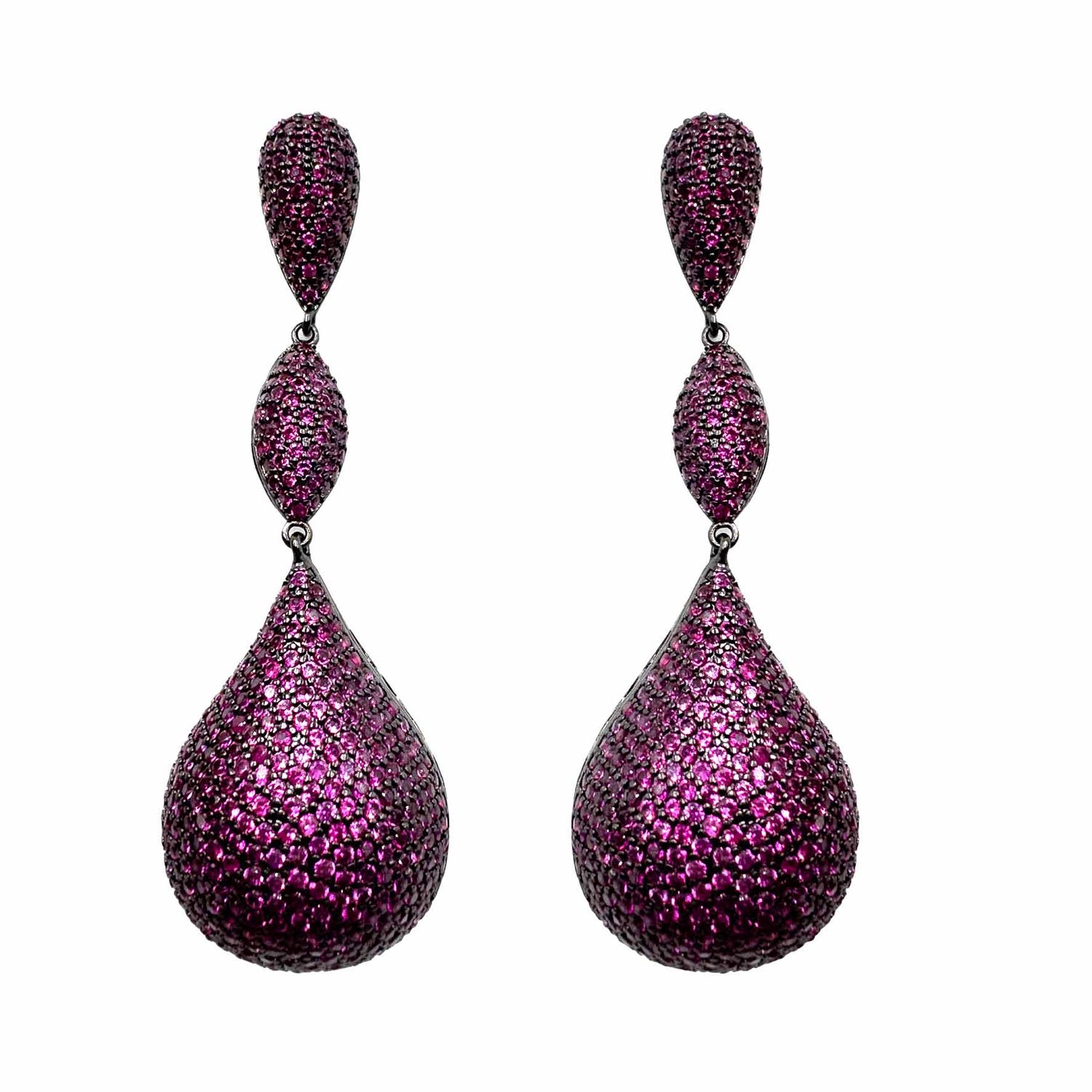 Palestro Milano Orecchini Fucsia Goccia Preziosa