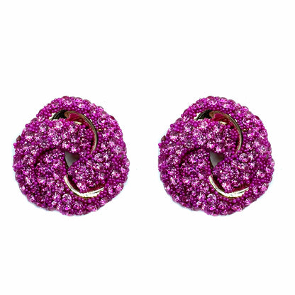 Palestro Milano Orecchini Fucsia Nodo di zirconi