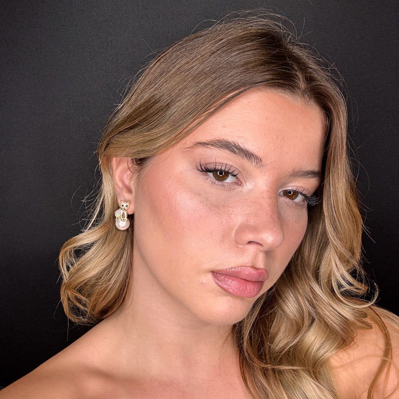 Palestro Milano Orecchini Gattino su Perla