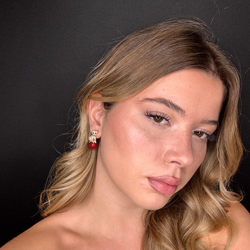 Palestro Milano Orecchini Gattino su Perla