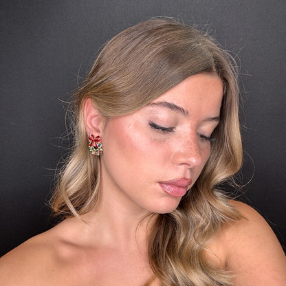 Palestro Milano Orecchini Ghirlanda con fiocco