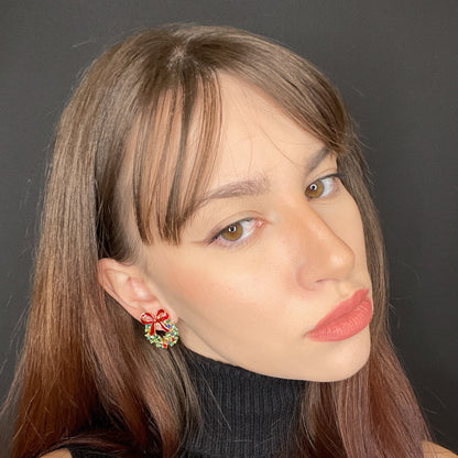 Palestro Milano Orecchini Ghirlanda con fiocco