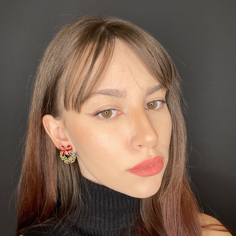 Palestro Milano Orecchini Ghirlanda con fiocco