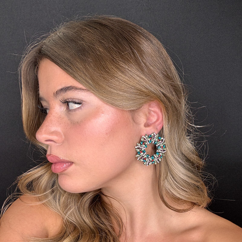 Palestro Milano Orecchini Ghirlanda Natalizia Classic