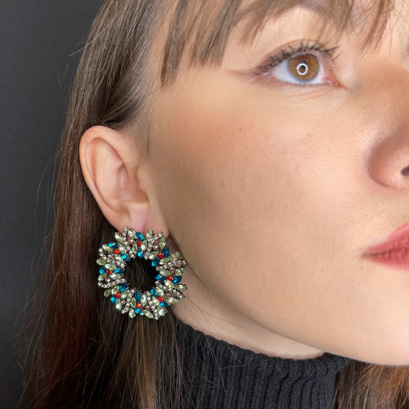 Palestro Milano Orecchini Ghirlanda Natalizia Classic