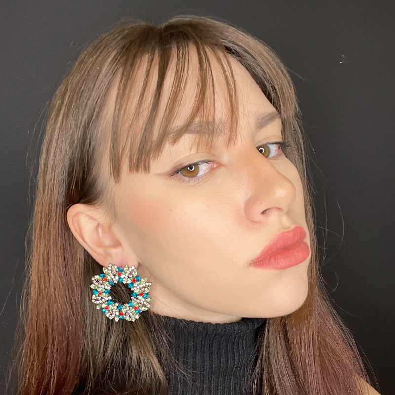 Palestro Milano Orecchini Ghirlanda Natalizia Classic