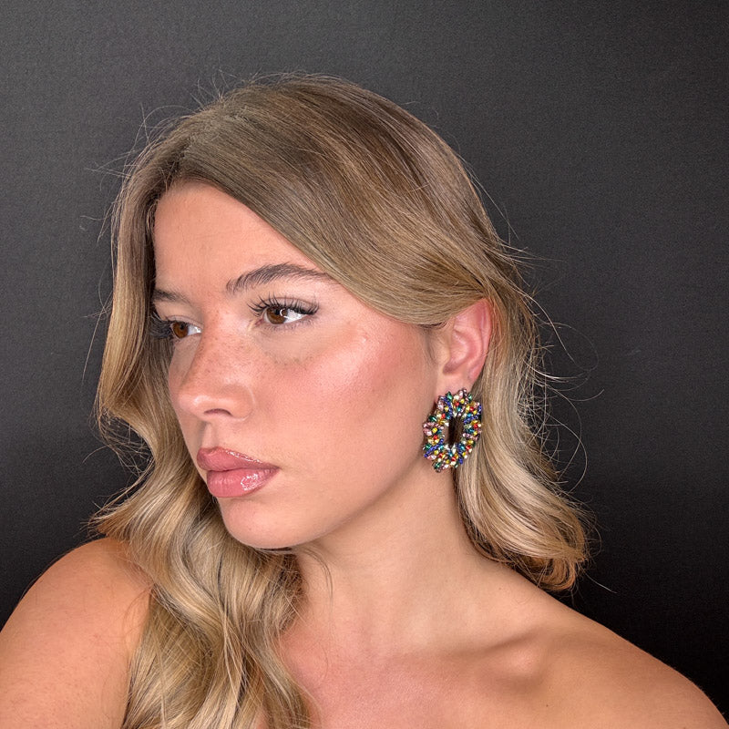 Palestro Milano Orecchini Ghirlanda Natalizia Multicolor