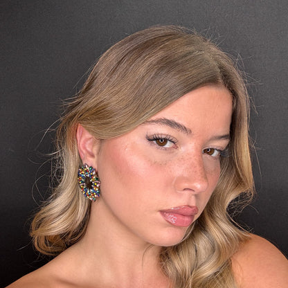 Palestro Milano Orecchini Ghirlanda Natalizia Multicolor