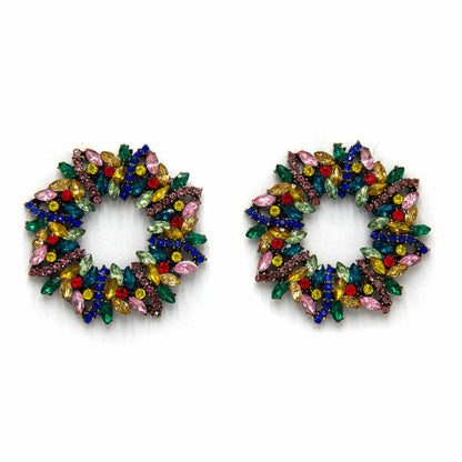 Palestro Milano Orecchini Ghirlanda Natalizia Multicolor