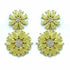 Palestro Milano Orecchini Giallo Coppia di girasoli di cristalli&pavè