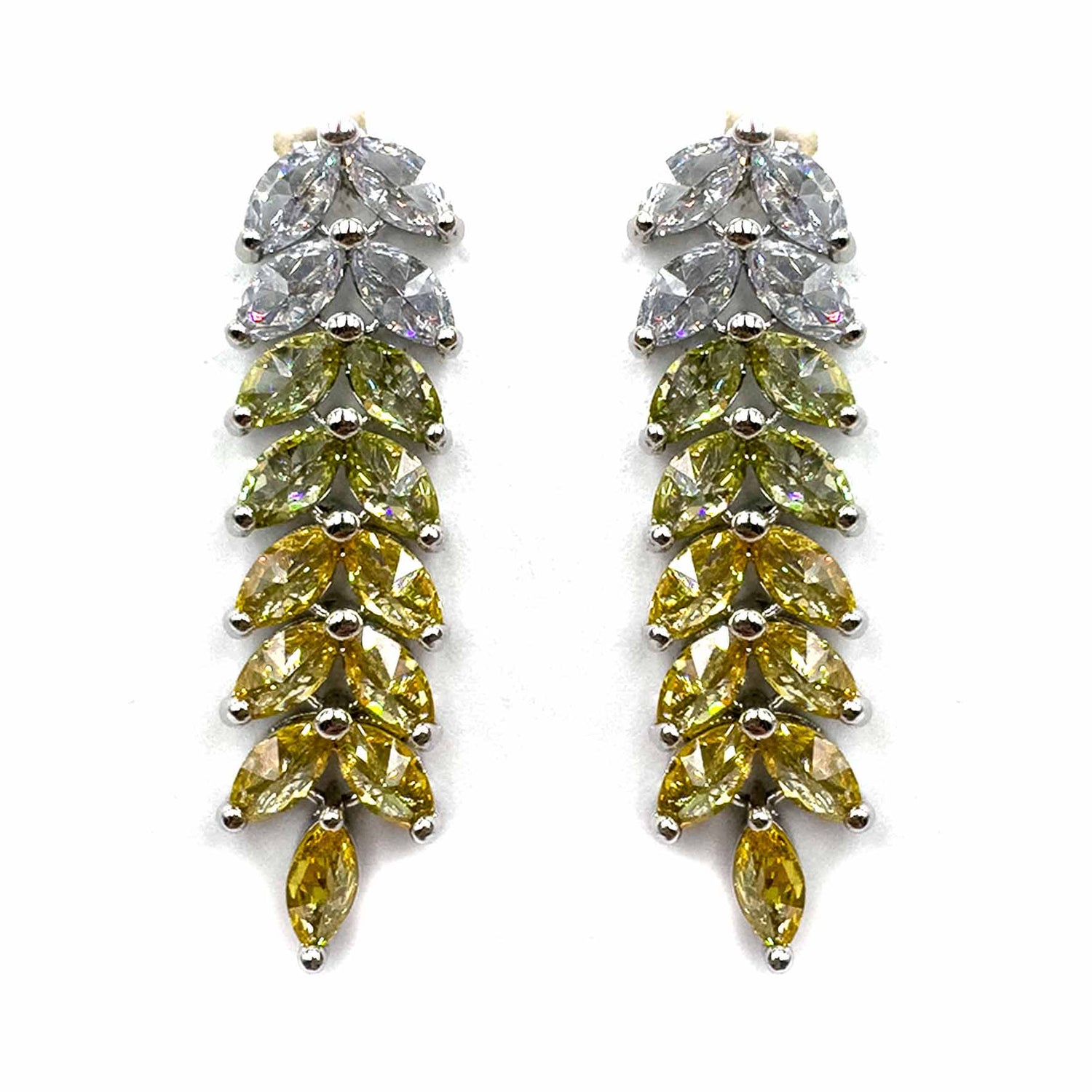 Palestro Milano Orecchini Giallo Foglioline sfumate