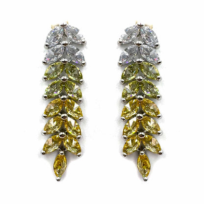 Palestro Milano Orecchini Giallo Foglioline sfumate