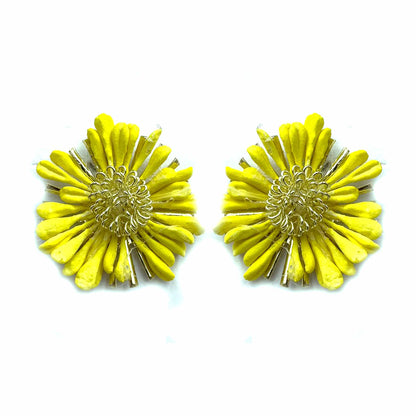 Palestro Milano Orecchini Giallo Margheritine colorate