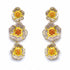Palestro Milano Orecchini Giallo multicolor Trio di Fiori di Pavè