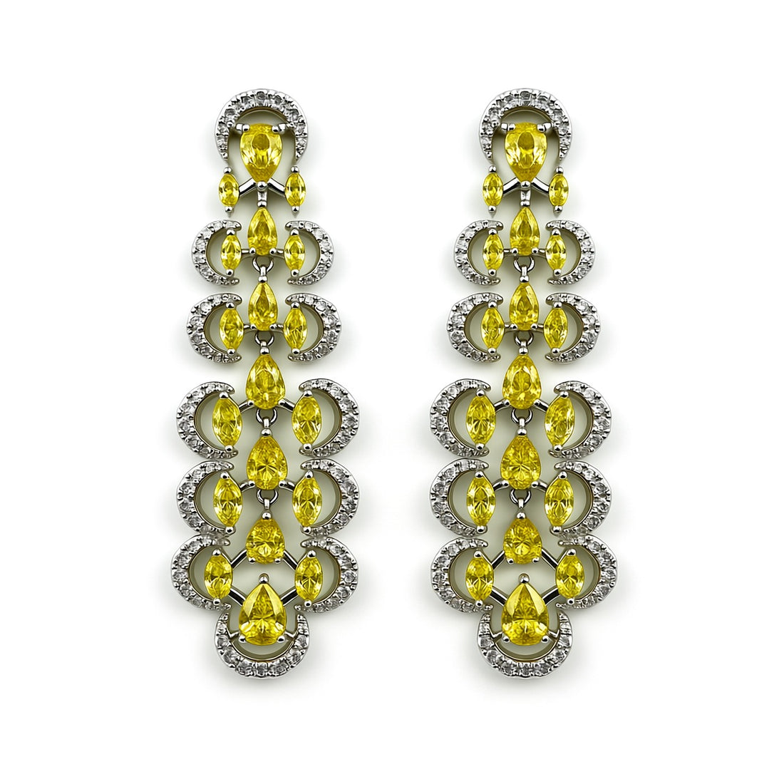 Palestro Milano Orecchini Giallo Sole Cascata di gocce