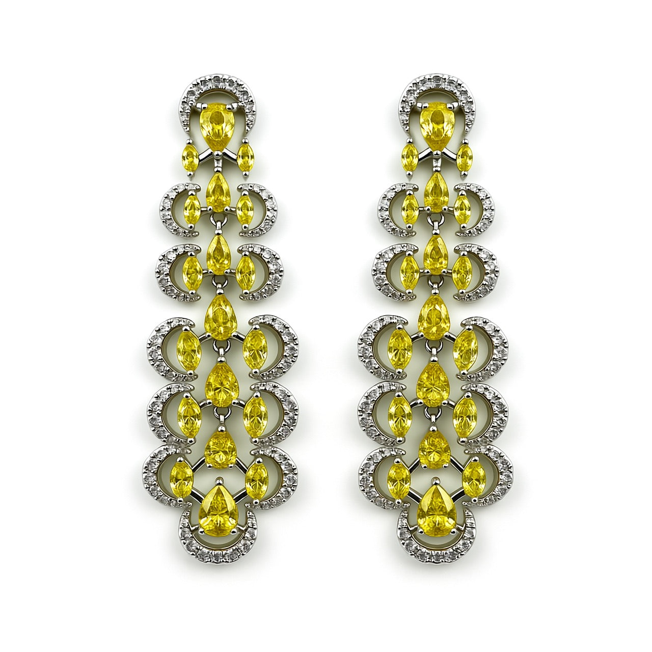 Palestro Milano Orecchini Giallo Sole Cascata di gocce