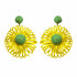 Palestro Milano Orecchini Giallo-Verde Girasoli colorati in rafia