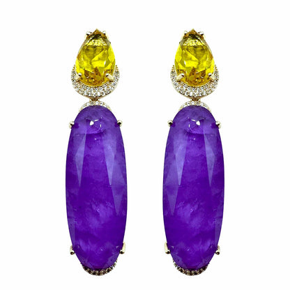 Palestro Milano Orecchini Giallo Violet Lily