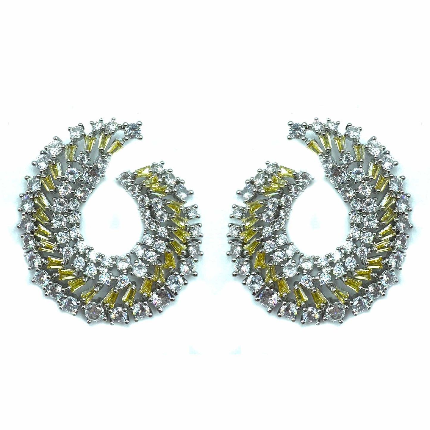 Palestro Milano Orecchini Giallo Virgole Brillanti