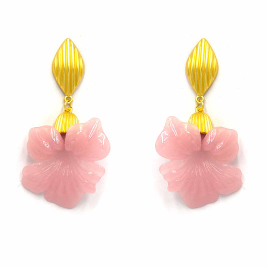 Palestro Milano Orecchini Giglio rosa cipria