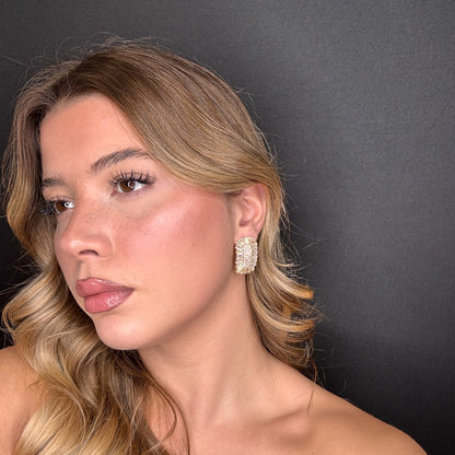 Palestro Milano Orecchini Girasole Rettangolare