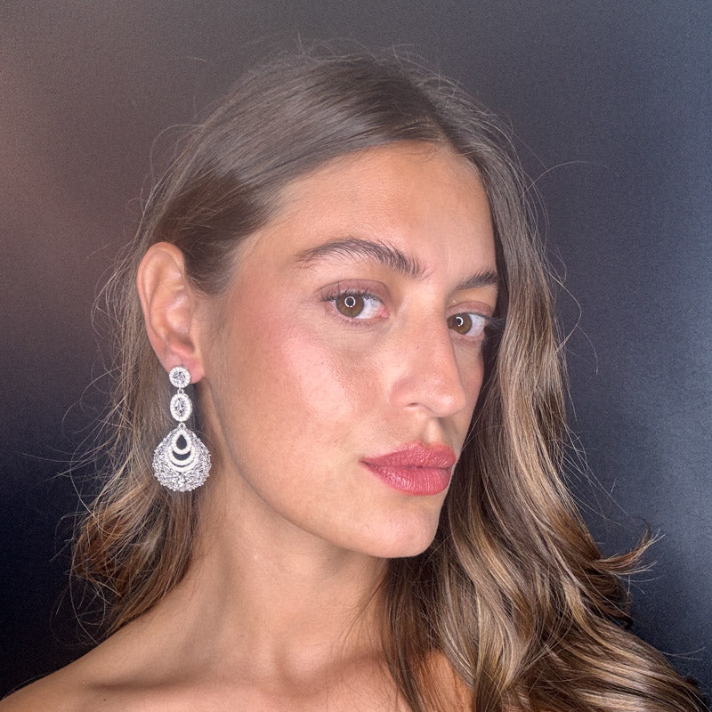 Palestro Milano Orecchini Gocce Pendenti Cristallizzate