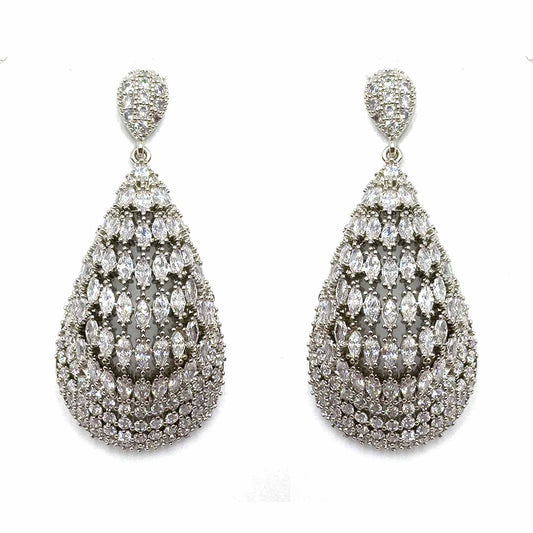 Palestro Milano Orecchini Gocce zigrinate di pietre cristallo