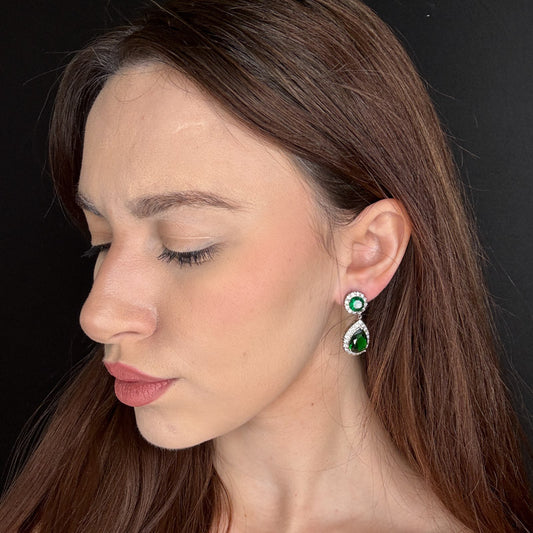 Palestro Milano Orecchini Goccia di Cristallo&Zirconi