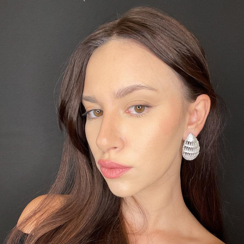 Palestro Milano Orecchini Goccia di Pavè