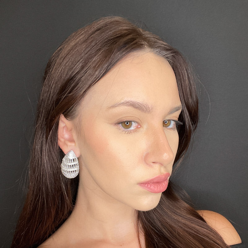 Palestro Milano Orecchini Goccia di Pavè