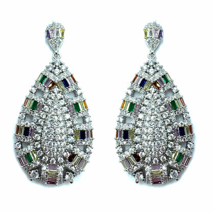 Palestro Milano Orecchini Goccia di pavè multicolor