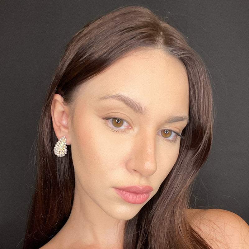 Palestro Milano Orecchini Goccia di Perline