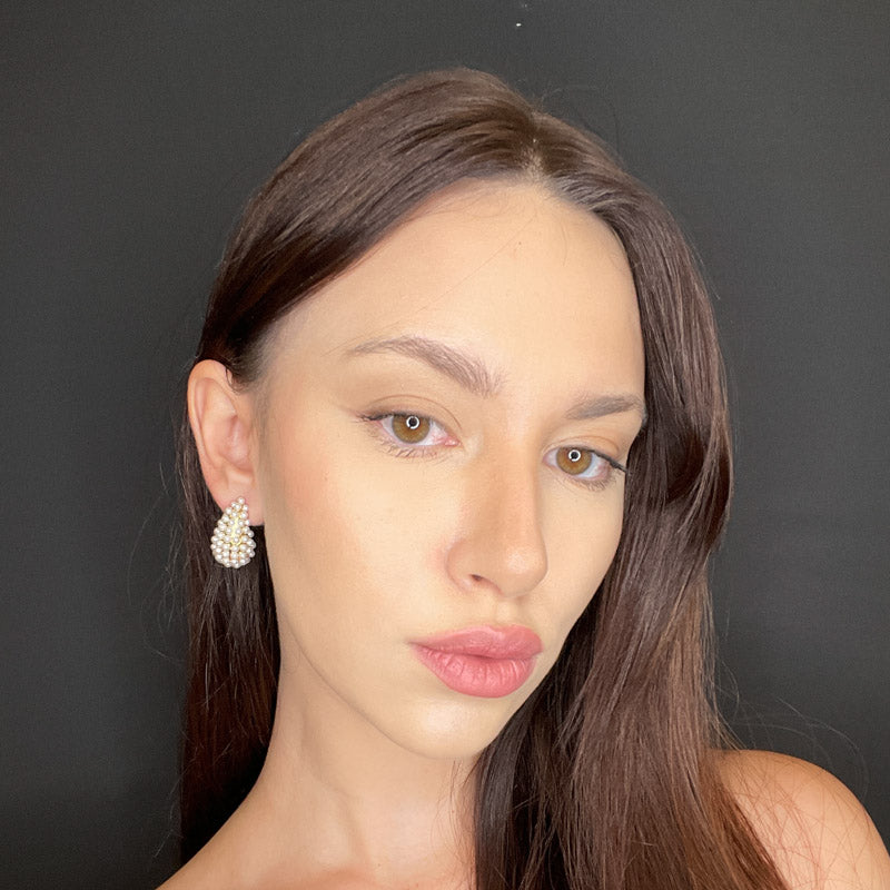 Palestro Milano Orecchini Goccia di Perline