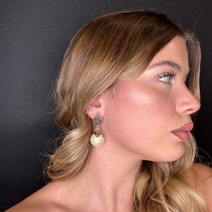 Palestro Milano Orecchini Goccia pendente con Perla Big