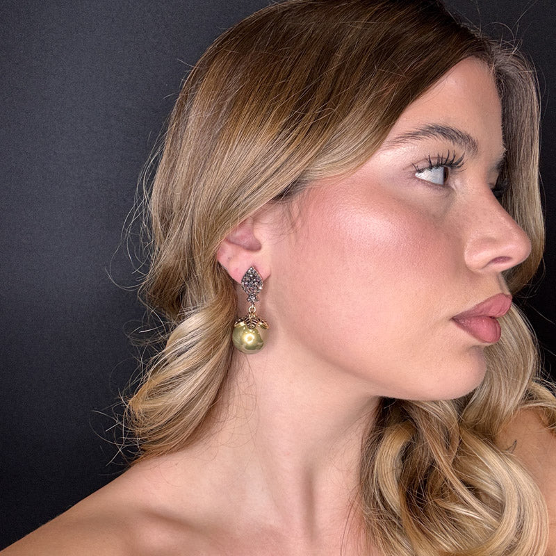 Palestro Milano Orecchini Goccia pendente con Perla Big