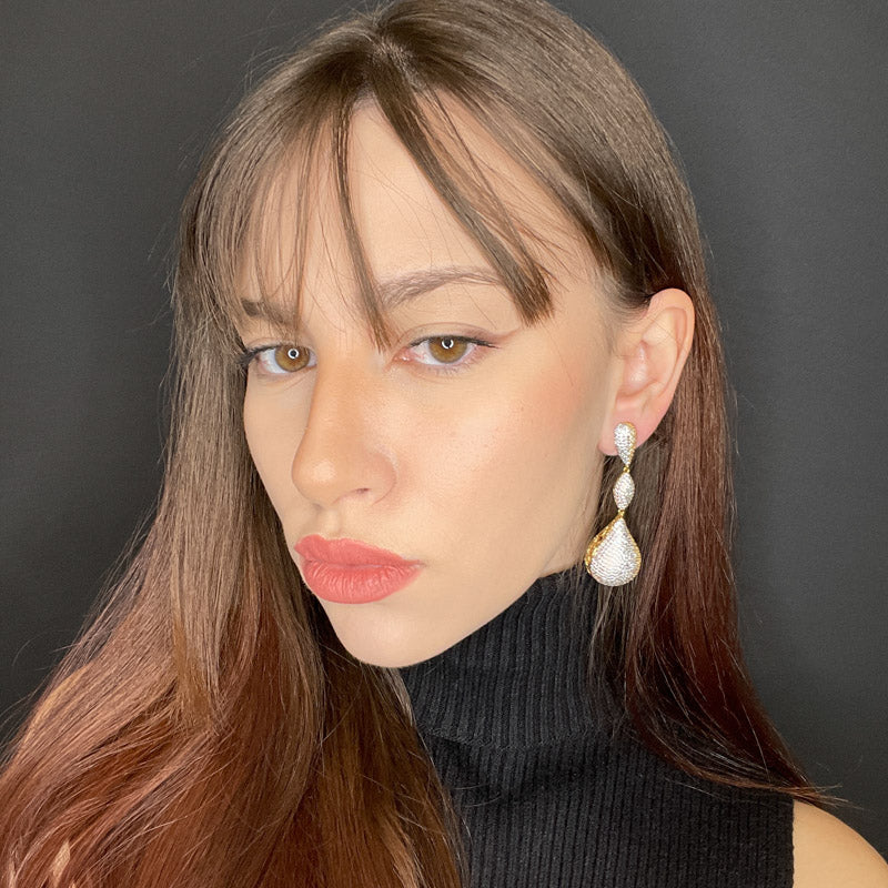 Palestro Milano Orecchini Goccia Preziosa