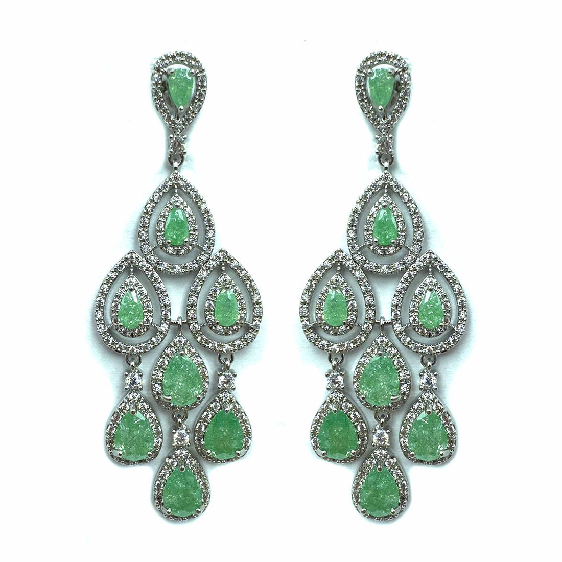 Palestro Milano Orecchini Goccioline verde giada