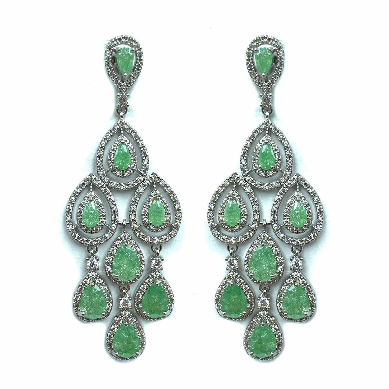 Palestro Milano Orecchini Goccioline verde giada