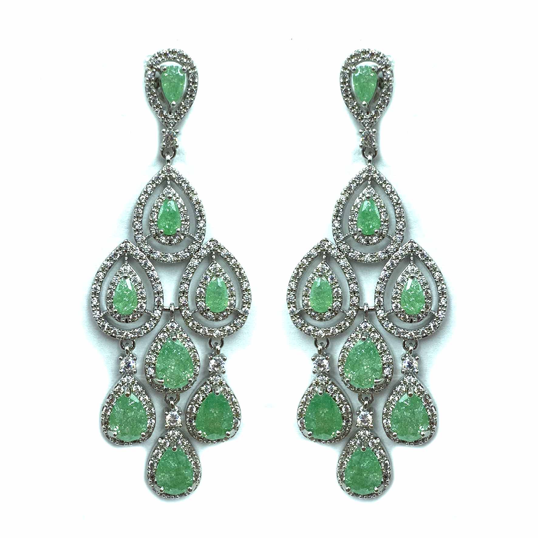Palestro Milano Orecchini Goccioline verde giada