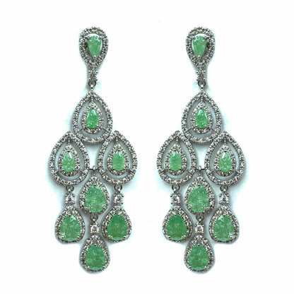 Palestro Milano Orecchini Goccioline verde giada