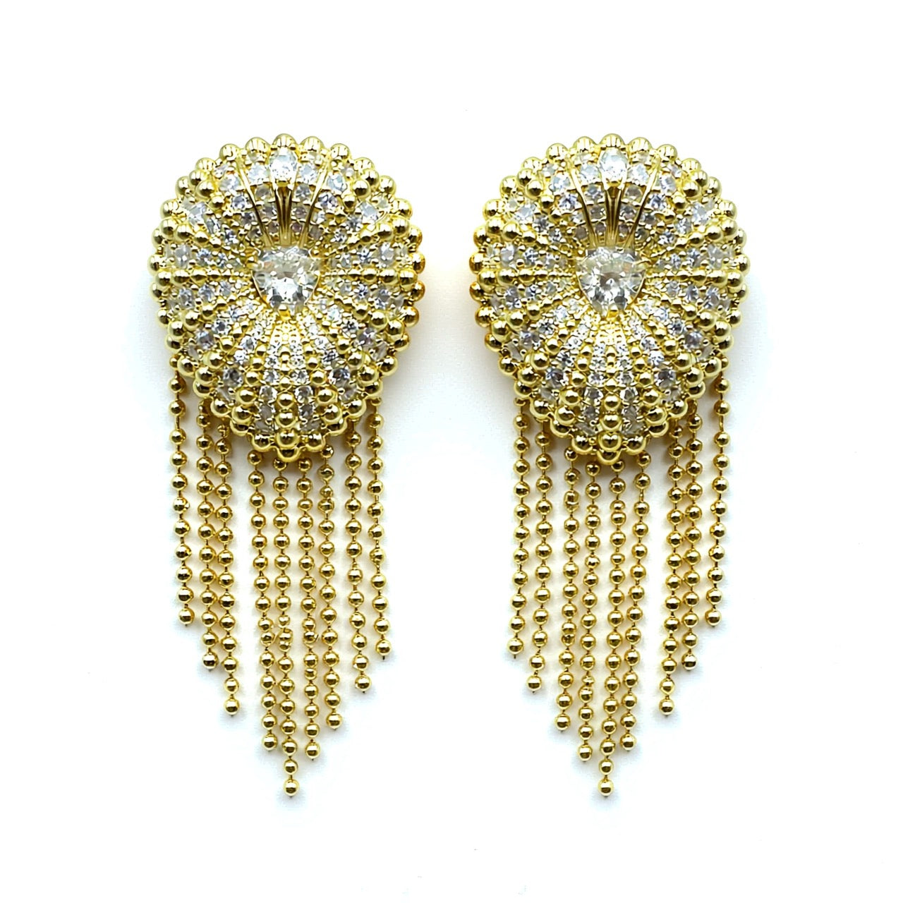 Palestro Milano Orecchini Gold Aquiloni di pavè