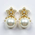 Palestro Milano Orecchini Gold-Bianco Stellina di pavè con perla
