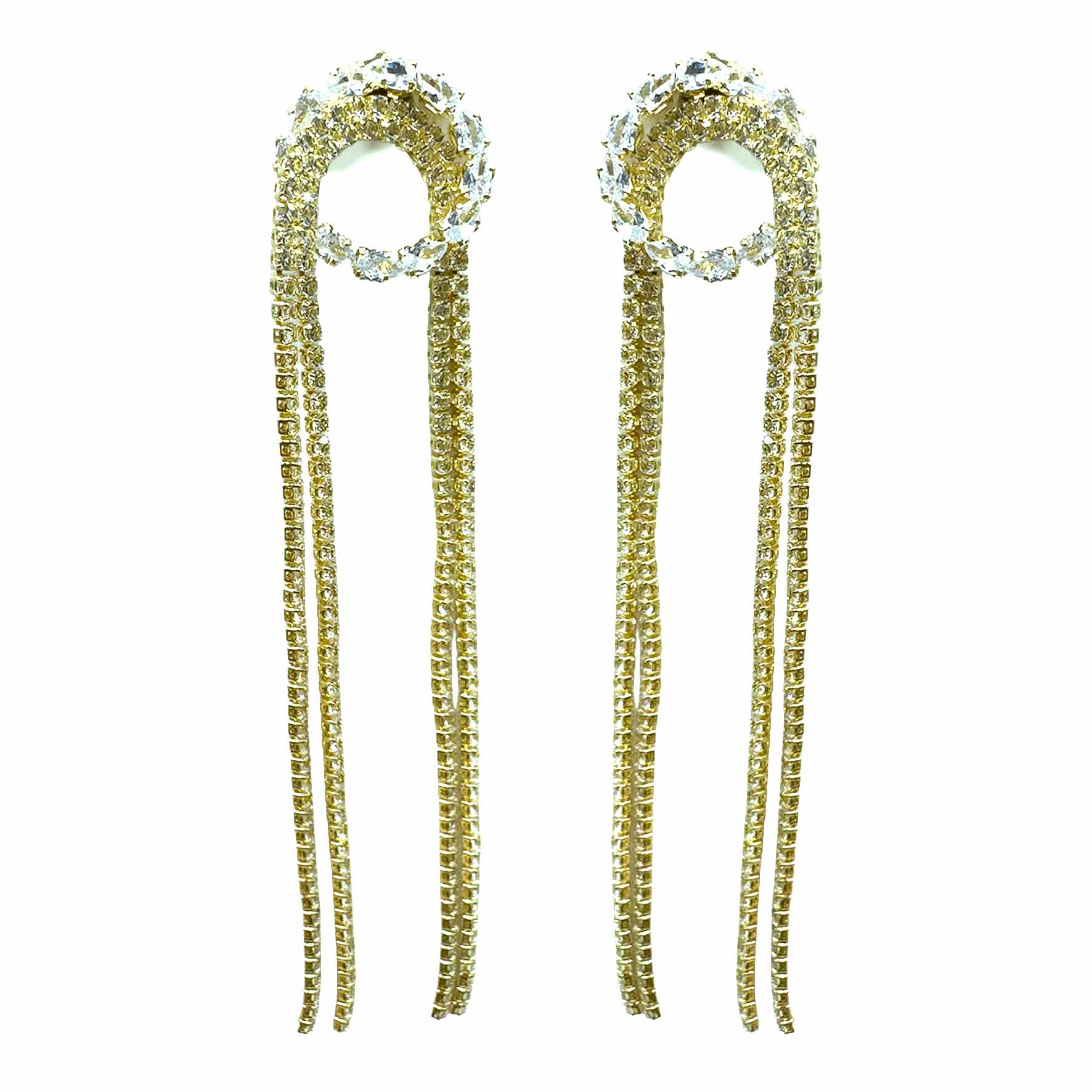 Palestro Milano Orecchini Gold Cascata di Cerchio