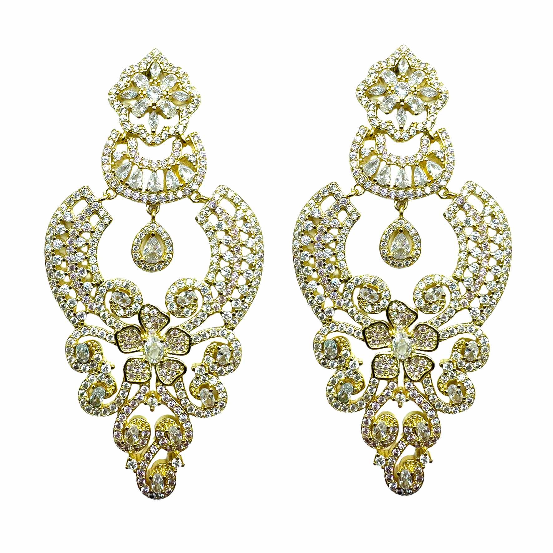 Palestro Milano Orecchini Gold Cristallo Armonia di Pavè
