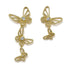 Palestro Milano Orecchini Gold Cristallo Festa di farfalle